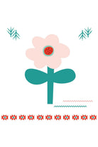 Big Flower Çift Taraflı Pamuk Saten Pembe Bebek Nevresim Seti 100x150 Cm - 5
