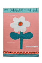 Big Flower Pembe Yıkanabilir Bebek & Çocuk Halısı – 120 X 160 Cm - 0