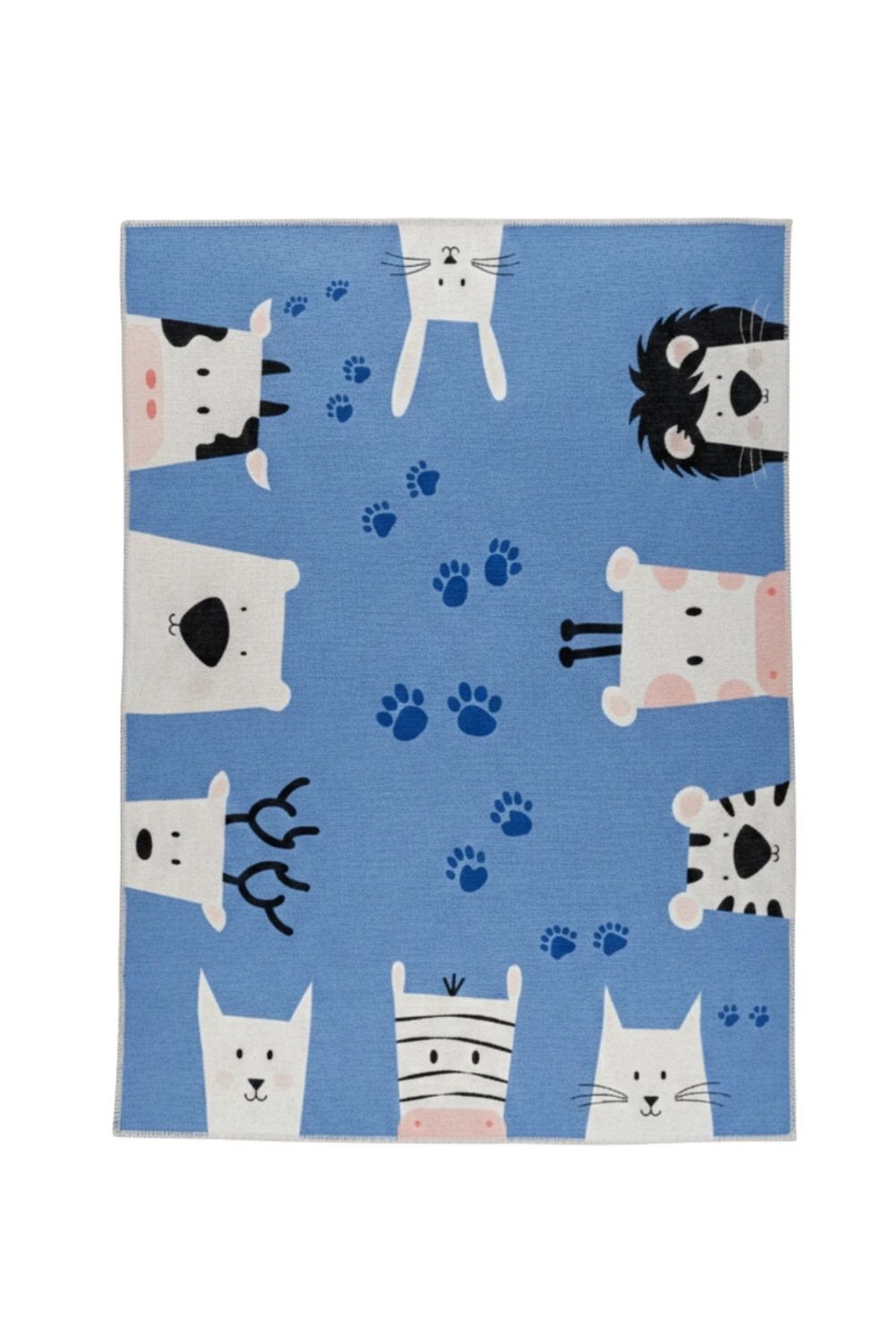 Paws And Claws Çok Renkli Yıkanabilir Bebek & Çocuk Halısı – 120 X 160 Cm - 0