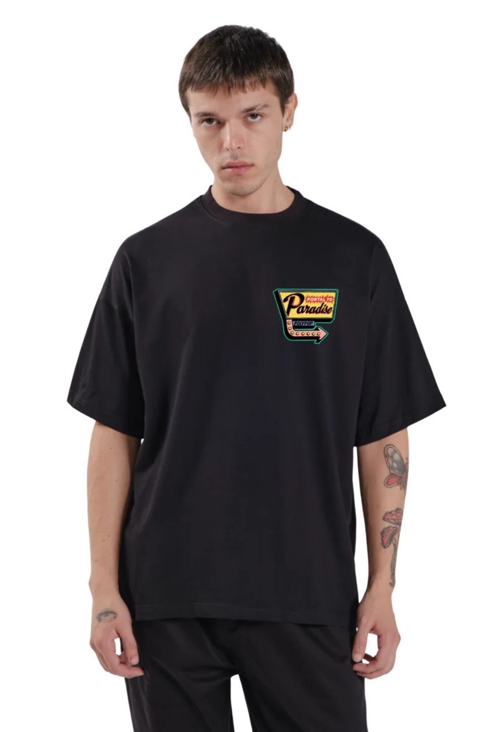 Portal To Paradise Siyah Unisex T-Shirt - 0
