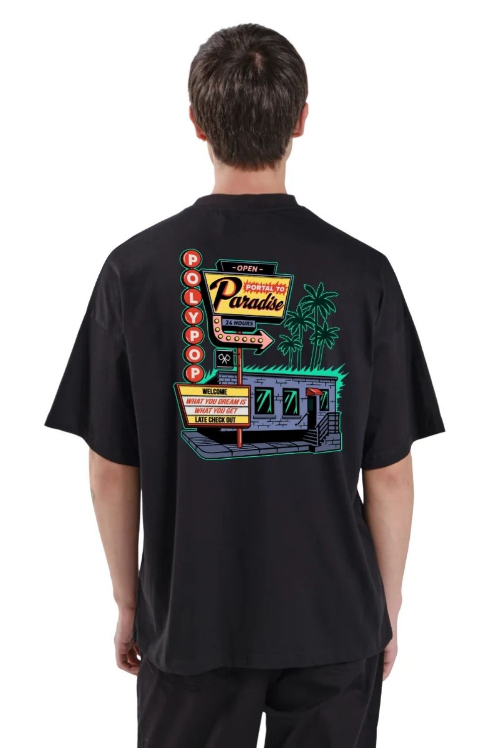 Portal To Paradise Siyah Unisex T-Shirt - 1