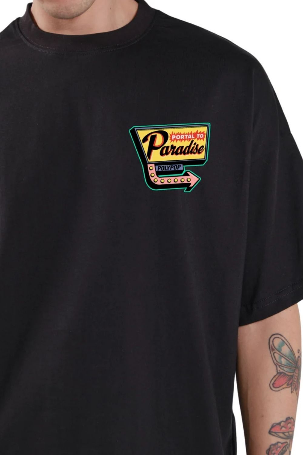 Portal To Paradise Siyah Unisex T-Shirt - 2