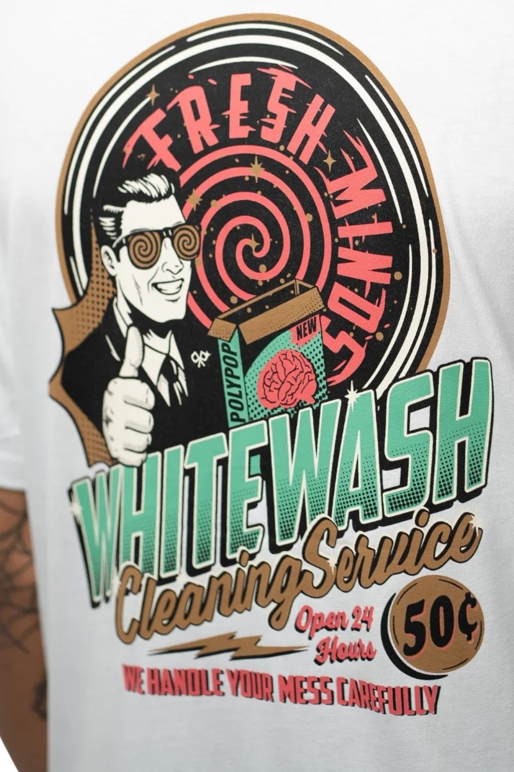 Whitewash Regular Fit Beyaz T-Shirt - 2