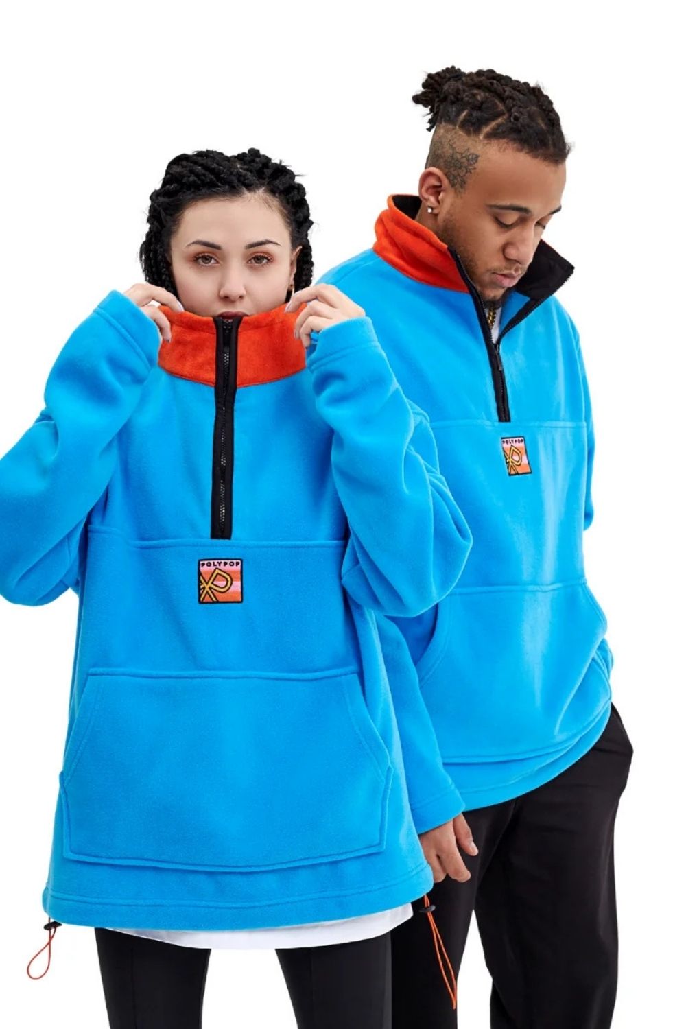 Mavi/Turuncu Unisex Polar - 0