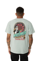 Whitewash Pale Green Regular Fit T-Shirt - 1