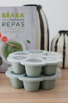 Silikon 6'lı Sıcak & Soğuk Saklama Kabı Sage Green 6 X 90ml - 3