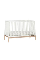 Luna Baby Cot, 120x60 Cm, White/Oak - 0