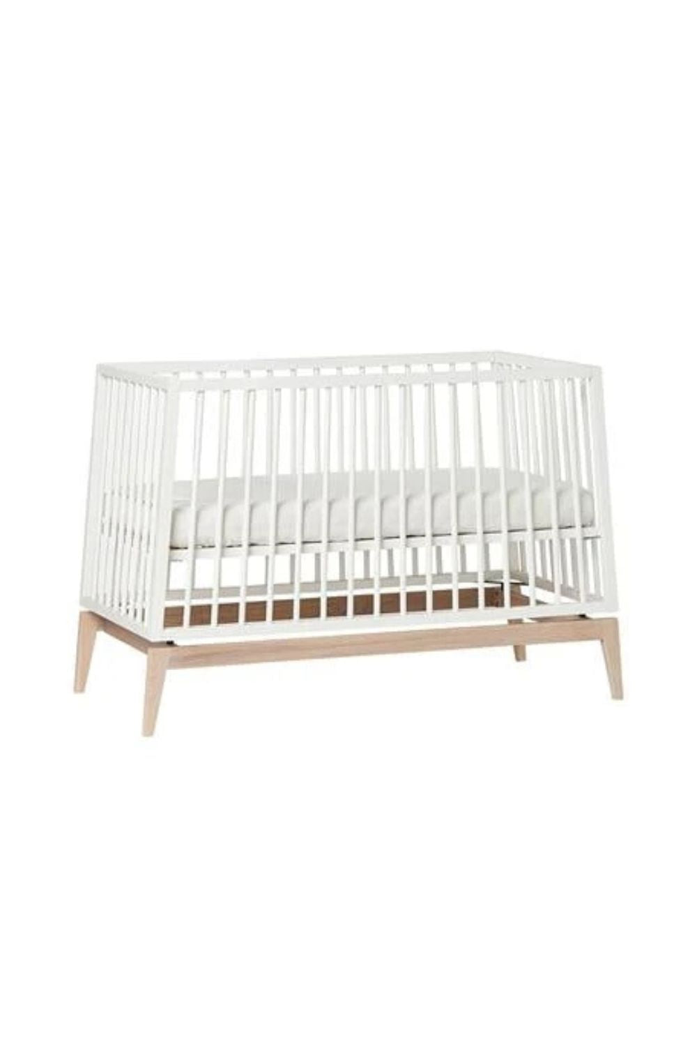 Luna Baby Cot, 120x60 Cm, White/Oak - 2