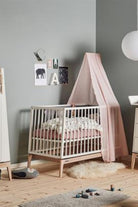 Luna Baby Cot, 120x60 Cm, White/Oak - 3