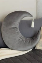 Pierrot Moon Kadife Yastık, Slate Grey - 1