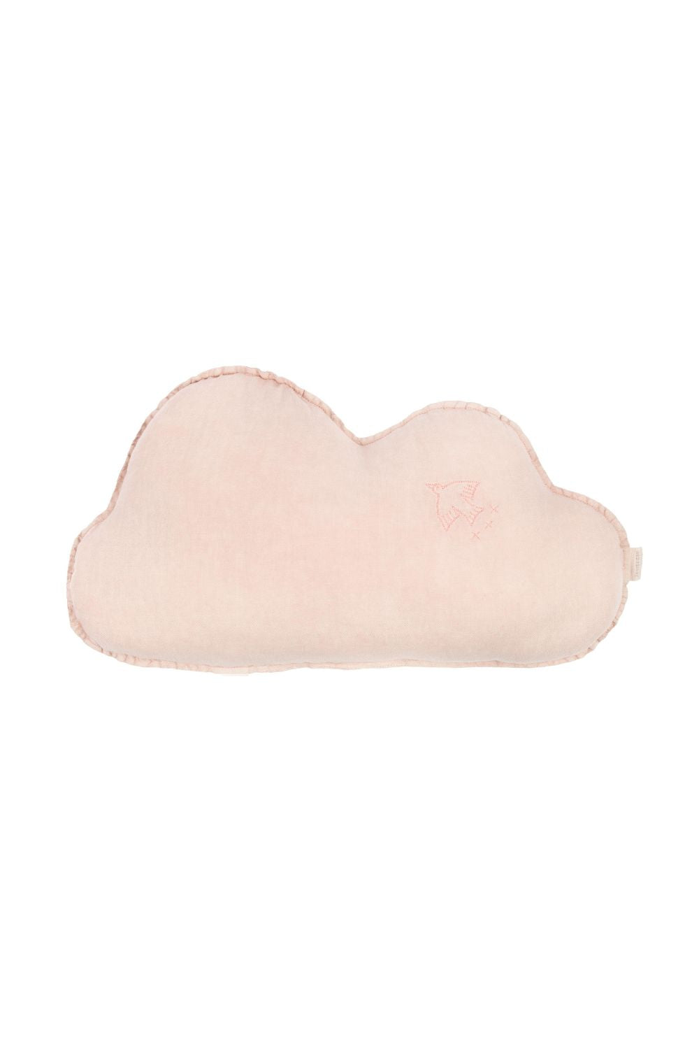 İşlemeli Fransız Keten Yastık, Cloud Mauve Pink - 0