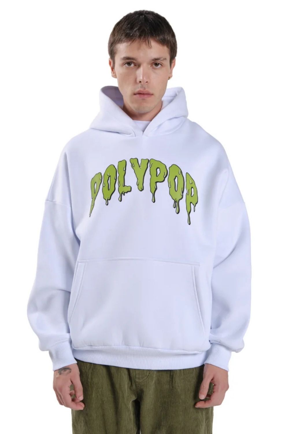 Beyaz Unisex Hoodie - 0