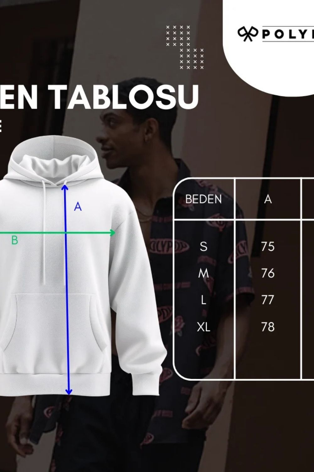 Beyaz Unisex Hoodie - 5