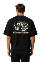 Fallen Dreams Boxy Fit Siyah T-Shirt - 1