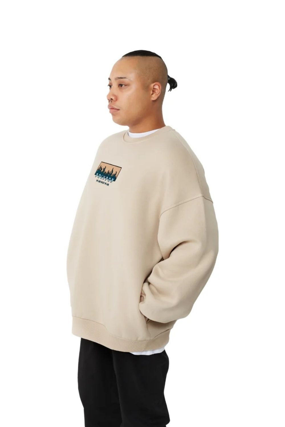 Fire Bej Unisex Sweatshirt - 1
