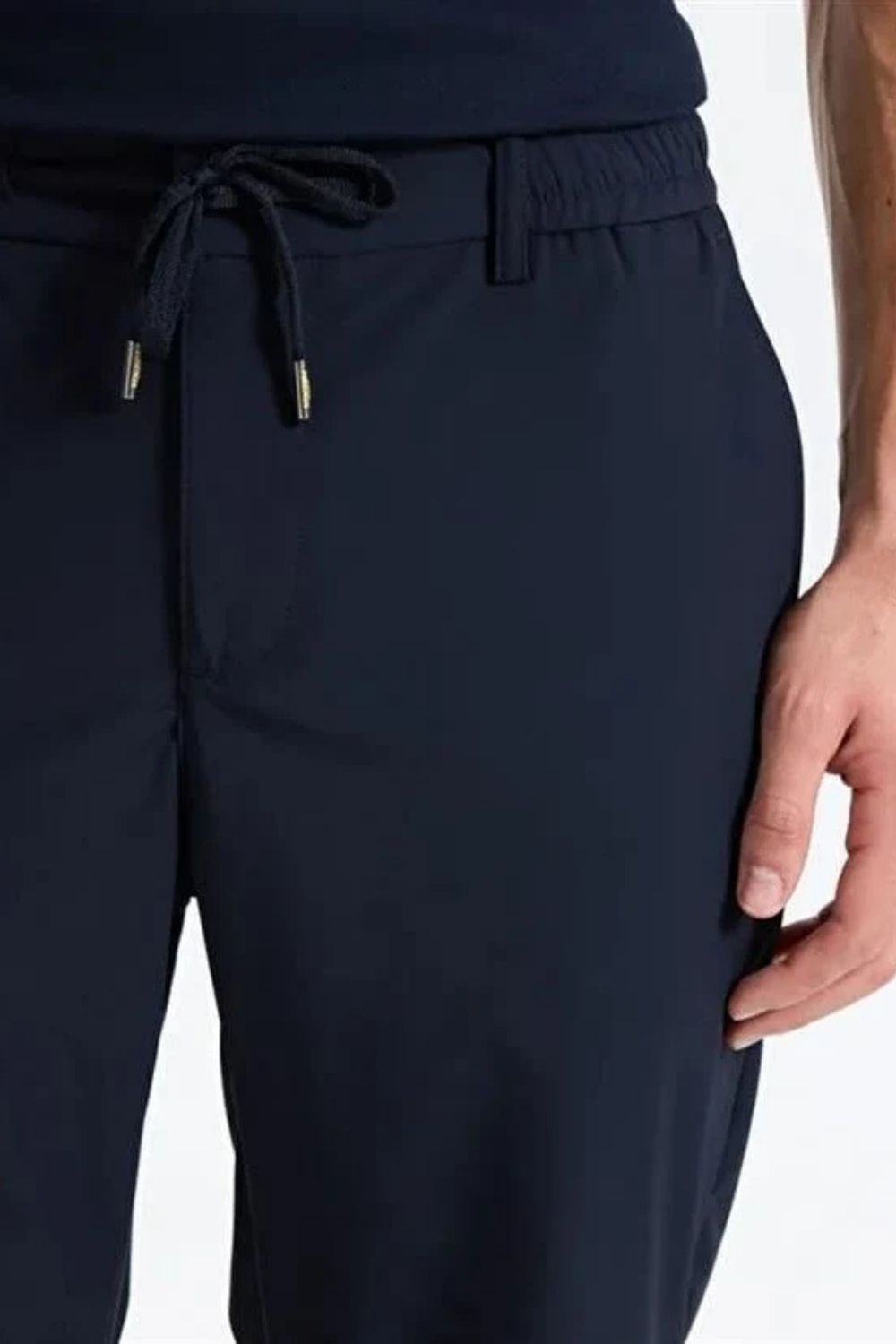 Beli Lastikli Arka Cepleri Çıtçıtı Jogger Erkek Pantolon - 1