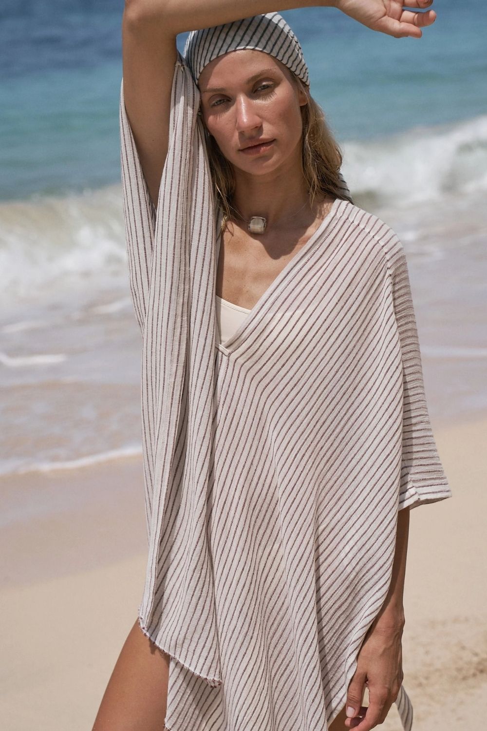 Ava Kimono Burgundy Stripes - 0