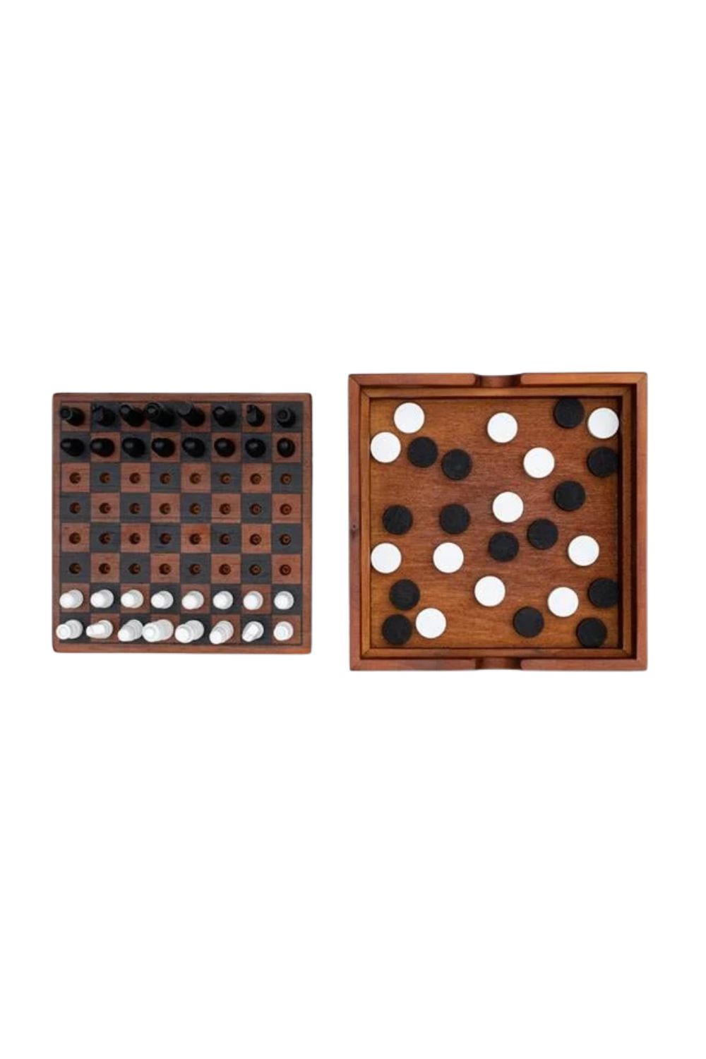 Iron & Glory Collection Check Mate Ahşap Satranç & Dama Seti - 3