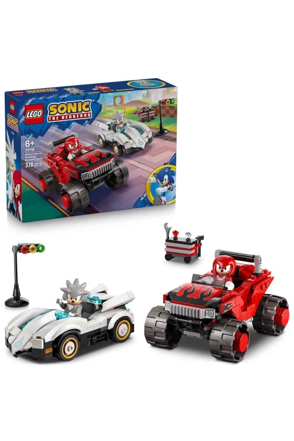 Lego  Sonic Silverın Arabası, Knucklesın Canavar Kamyonuna Karşı 378 Parça - 0