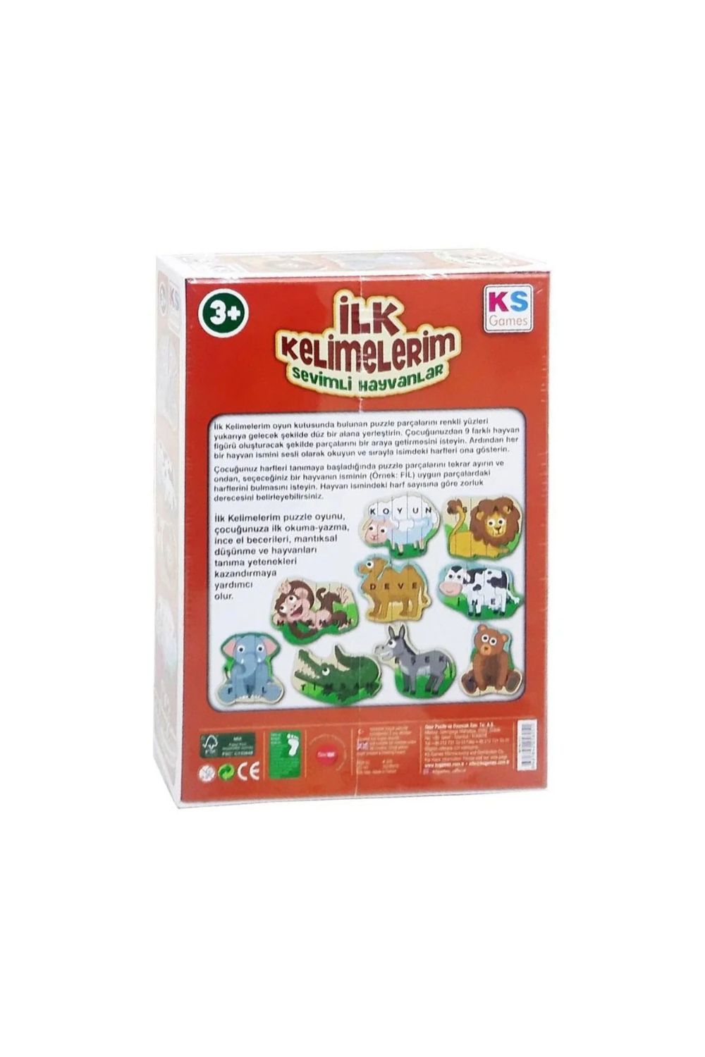 İlk Kelimelerim Puzzle - Sevimli Hayvanlar - 1