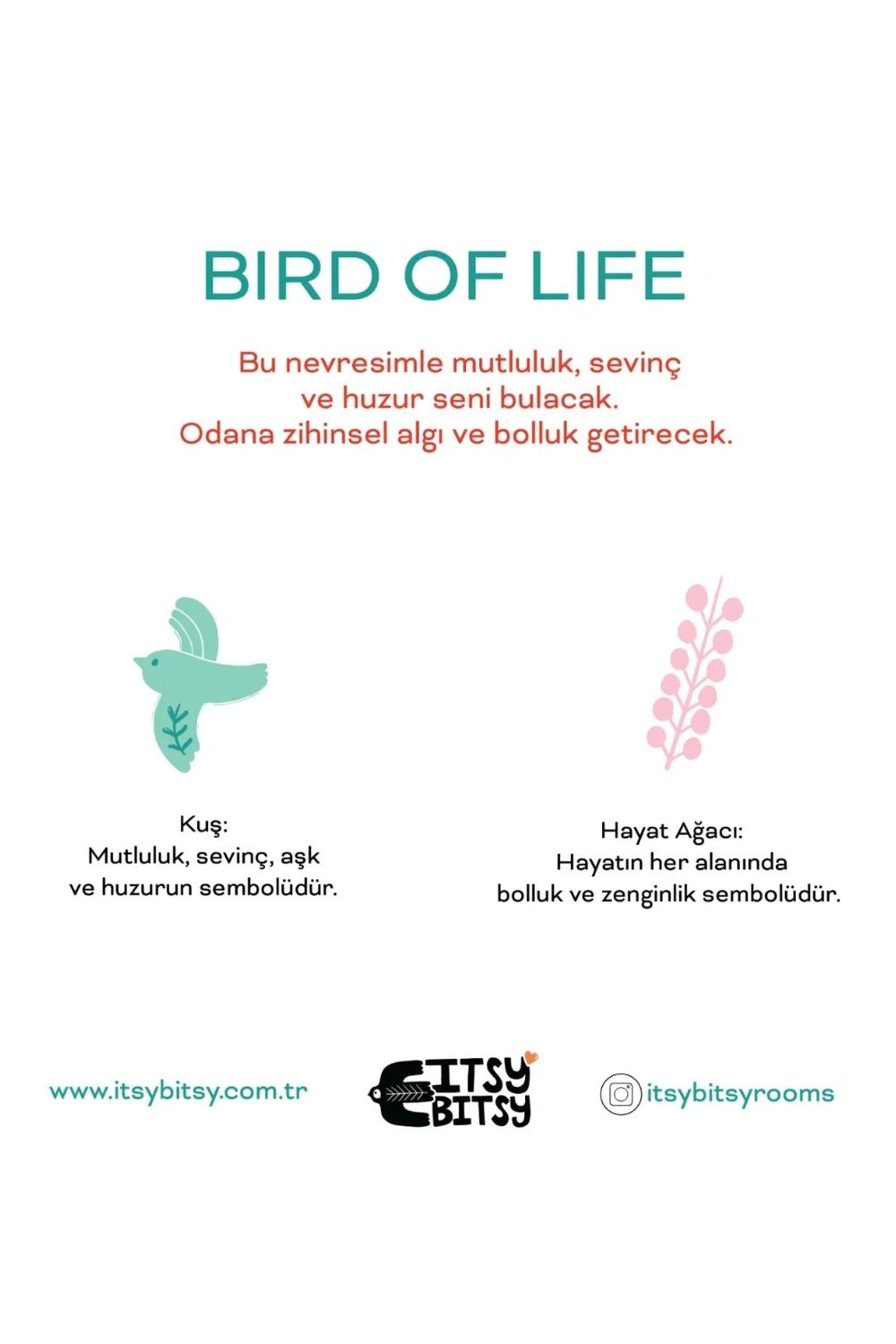 Bird Of Life Pamuk Saten Mint Yeşili Çocuk Çarşaf Seti 90x190 Cm - 4