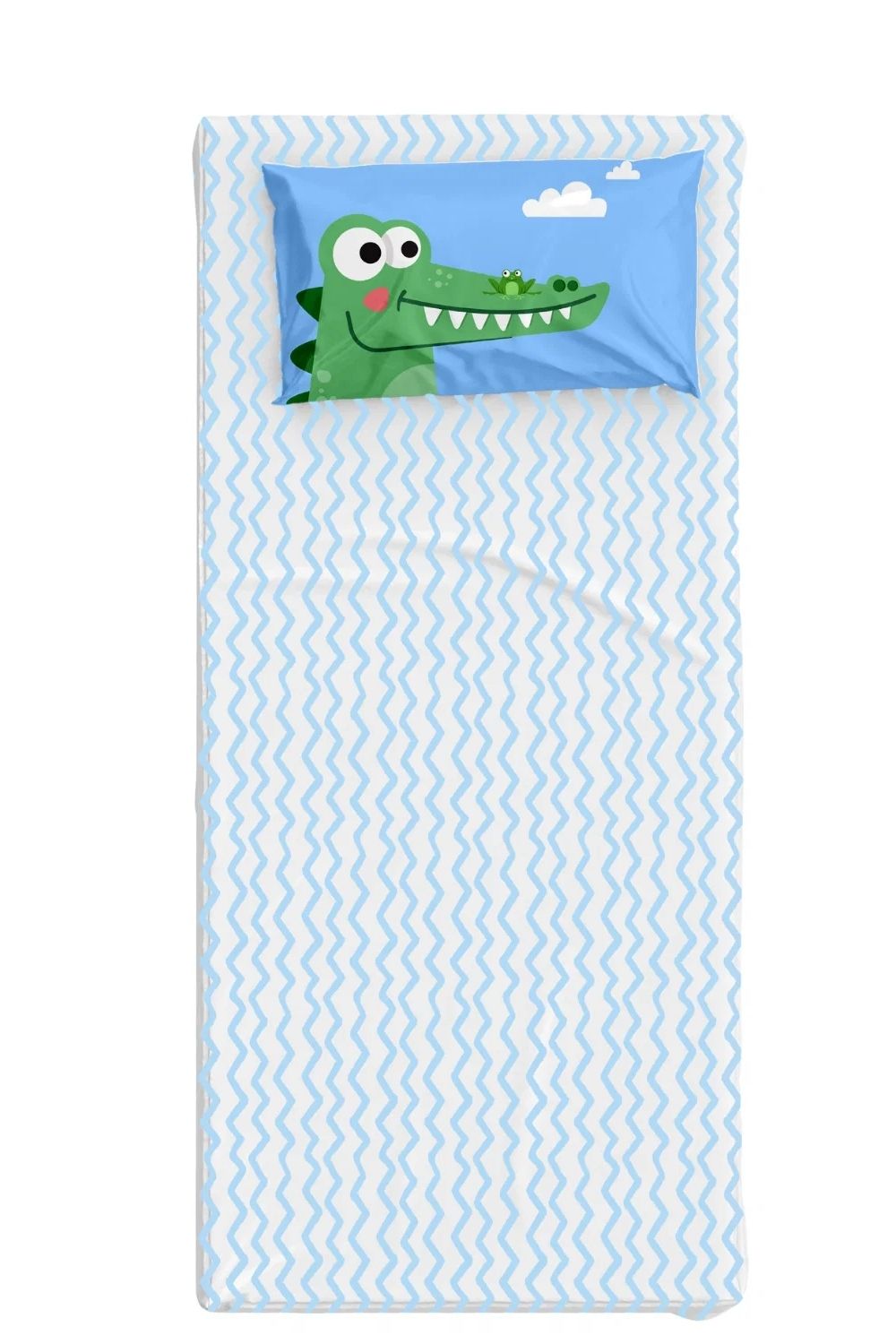 Croc-A-Dream Pamuk Saten Çok Renkli Çocuk Çarşaf Seti 90x190 Cm - 0