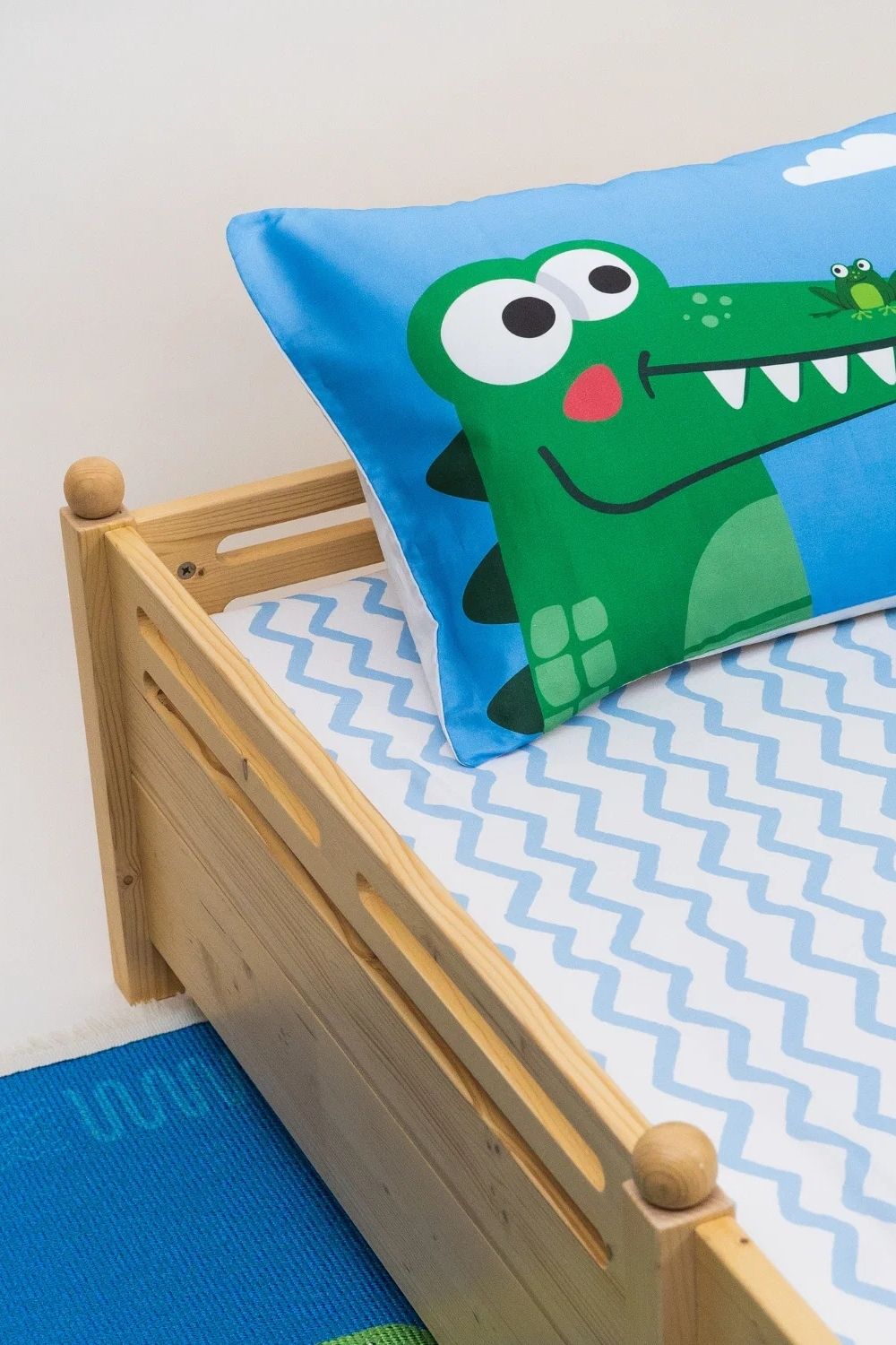 Croc-A-Dream Pamuk Saten Çok Renkli Çocuk Çarşaf Seti 90x190 Cm - 1