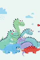 Dinotopia Çift Taraflı Pamuk Saten Çok Renkli Çocuk Nevresim Seti 140x200 Cm - 3