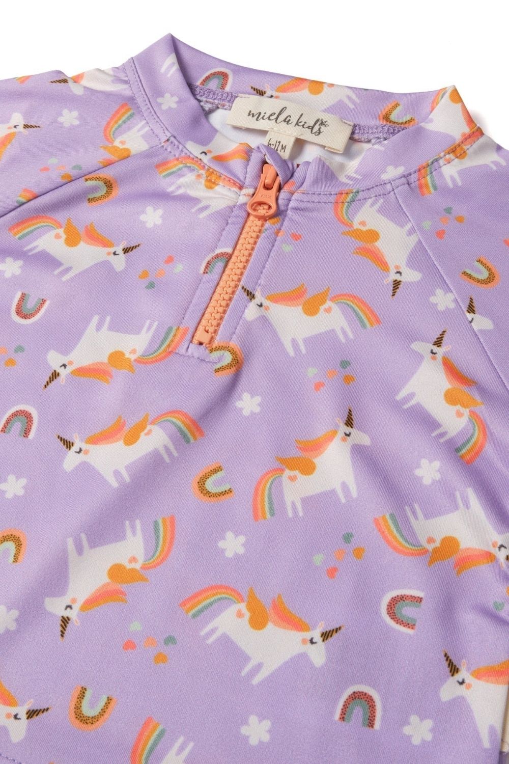 Uv Korumalı Alt Üst Kız Bebek Mayo Seti – Rainbow Unicorn Lilac - 2