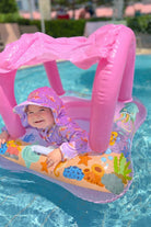 Uv Korumalı Alt Üst Kız Bebek Mayo Seti – Rainbow Unicorn Lilac - 4