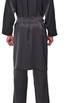King Silk Kimono Dark Grey - 1