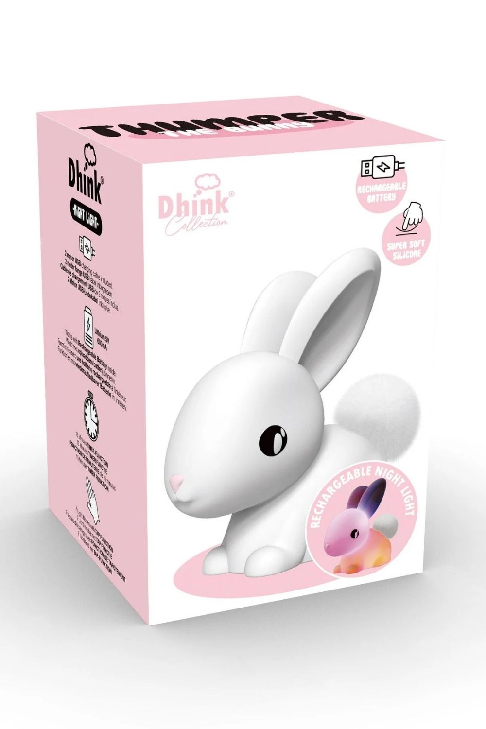 Silikon Şarjlı Gece Lambası Bunny Cotton - 5