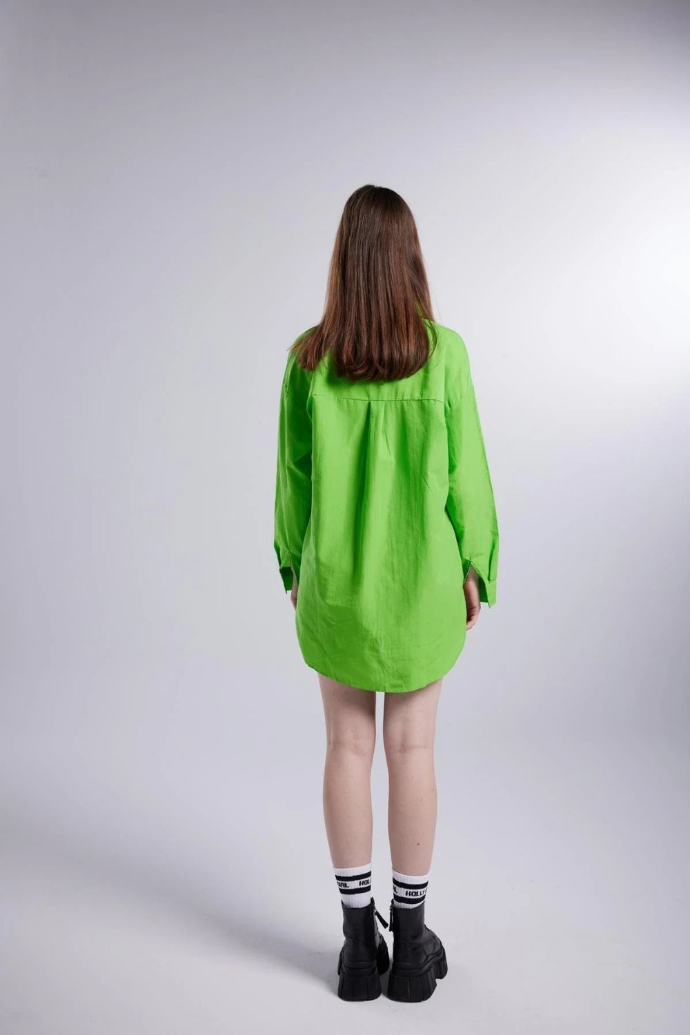 Cepli Oversize Kesim Lovesize Gömlek Yeşil - 3