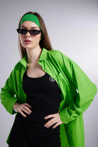 Cepli Oversize Kesim Lovesize Gömlek Yeşil - 4