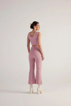 İspanyol Kesim Tüvit Tweed Pantolon Pembe - 4
