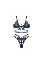 Rosalia Cupless Bra Set - Cobalt - 0