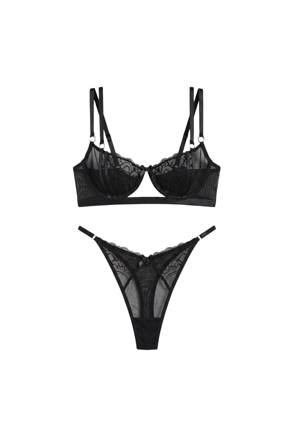 Leila Bra Set - Black - 0