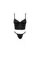Charme Bouclé Bustier Set - Black - 0