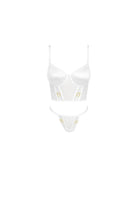 Charme Bouclé Bustier Set - White - 0