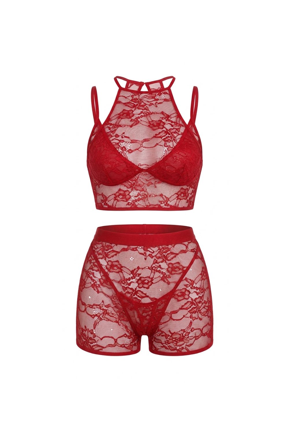 Selvya Bra & Bralette & Short & String 4'lü Set - 0
