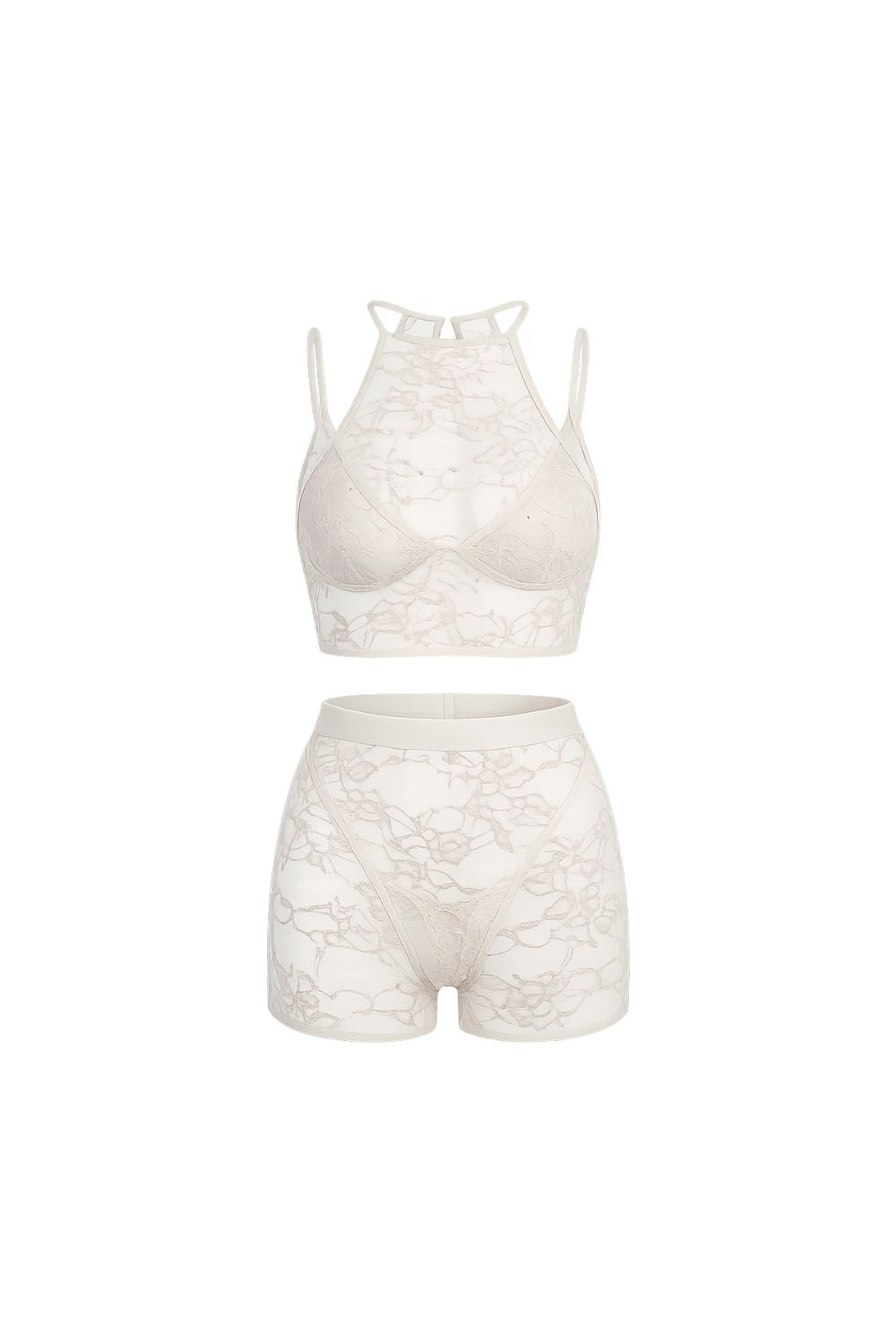 Selvya Bra & Bralette & Short & String 4'lü Set - 0