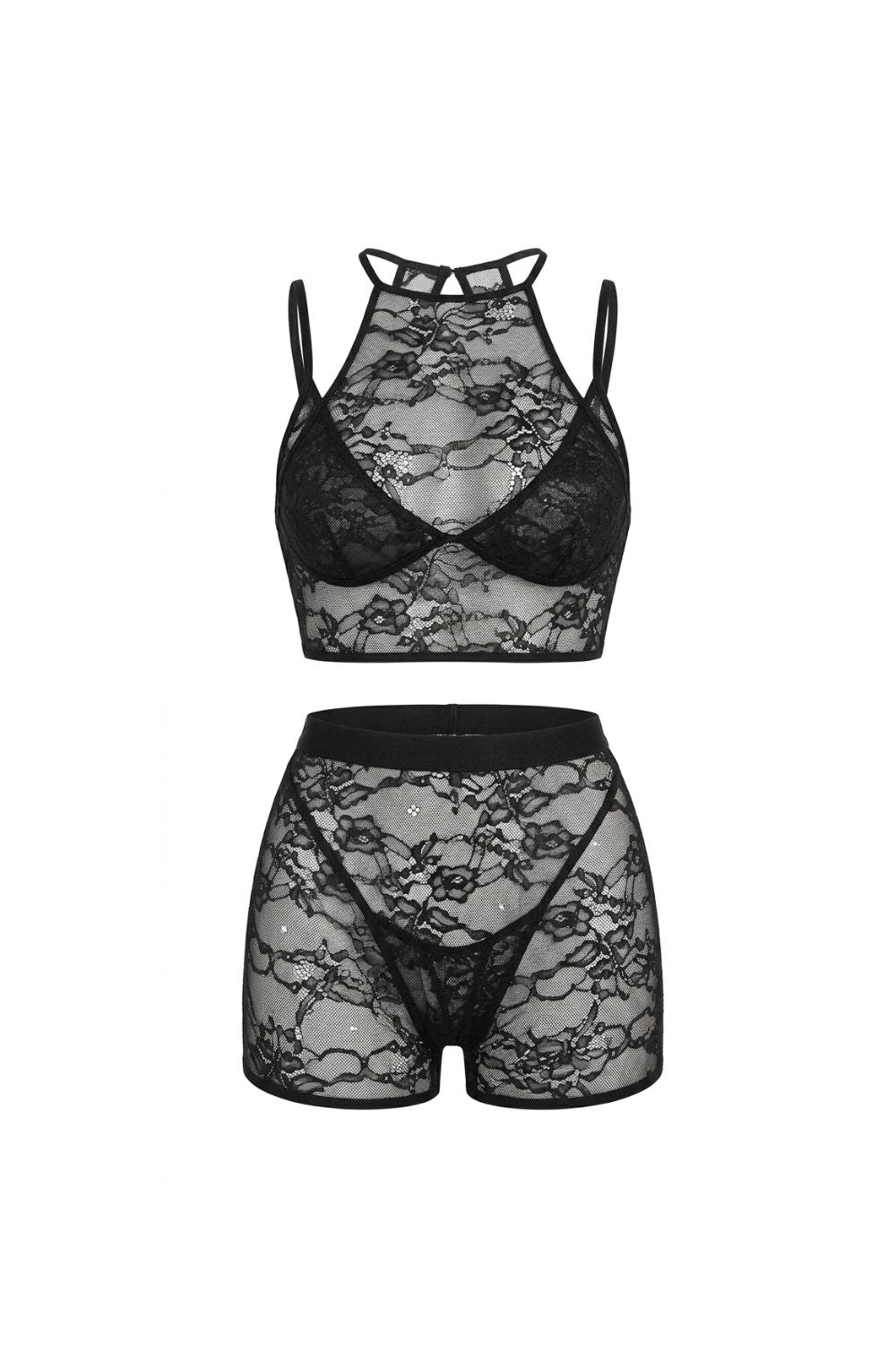 Selvya Bra & Bralette & Short & String 4'lü Set - 0