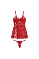 Saphira Dantel Yırtmaçlı Babydoll Set - 0