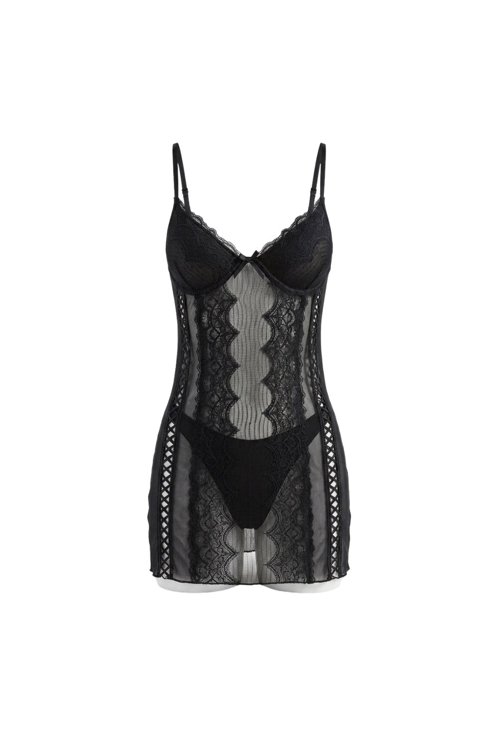 Aveline Dantel Korse Formlu Babydoll Set - 0