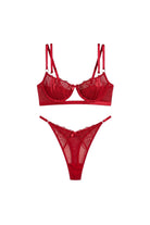 Leila Bra Set - Red - 0