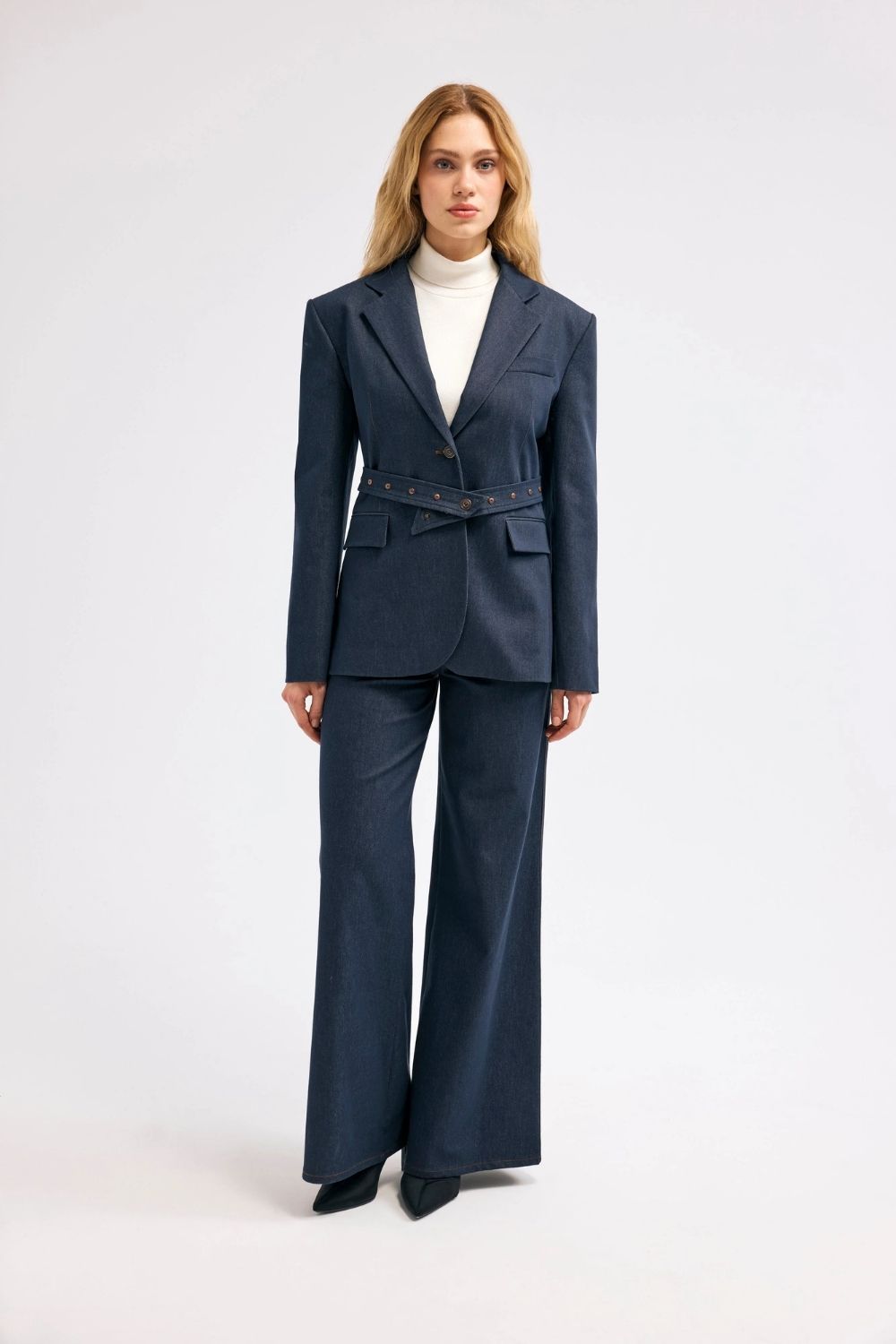 Lacivert Denim Pantolon - 1
