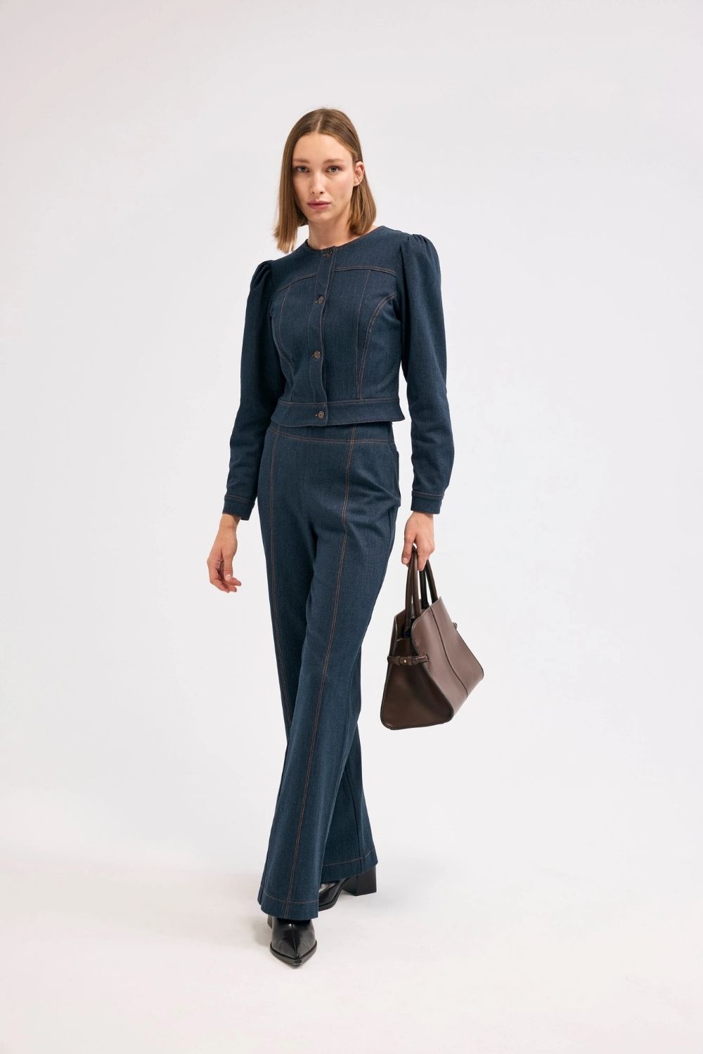 Lacivert Denim Pantolon - 2