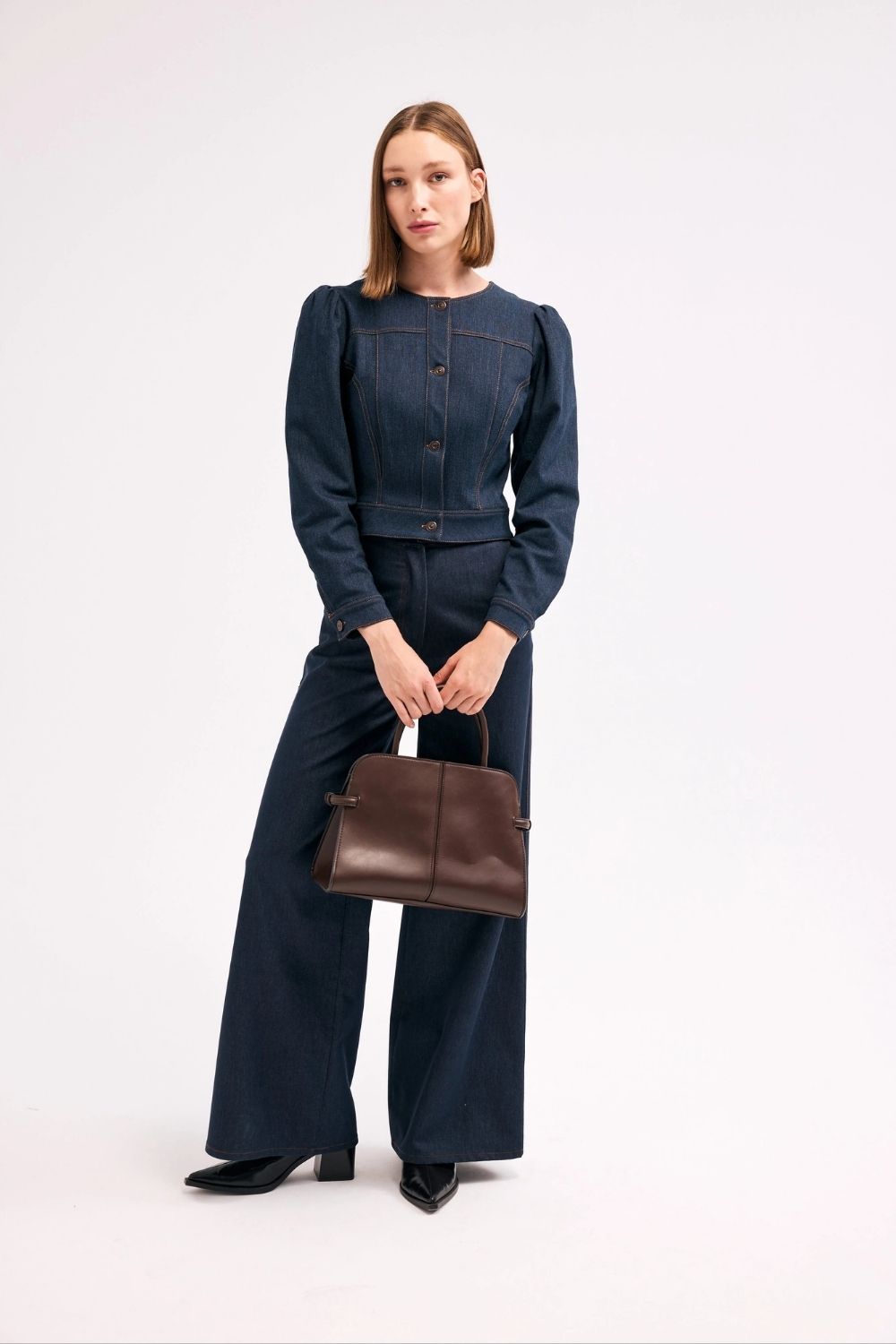 Lacivert Denim Pantolon - 3