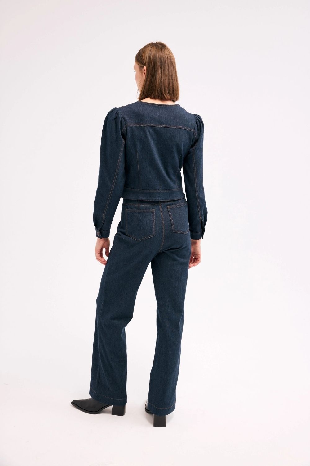 Lacivert Denim Pantolon - 5