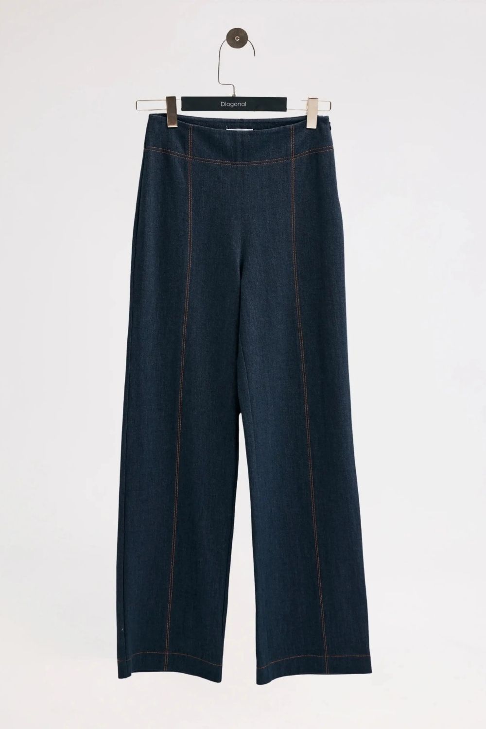 Lacivert Yüksek Bel Denim Pantolon - 5